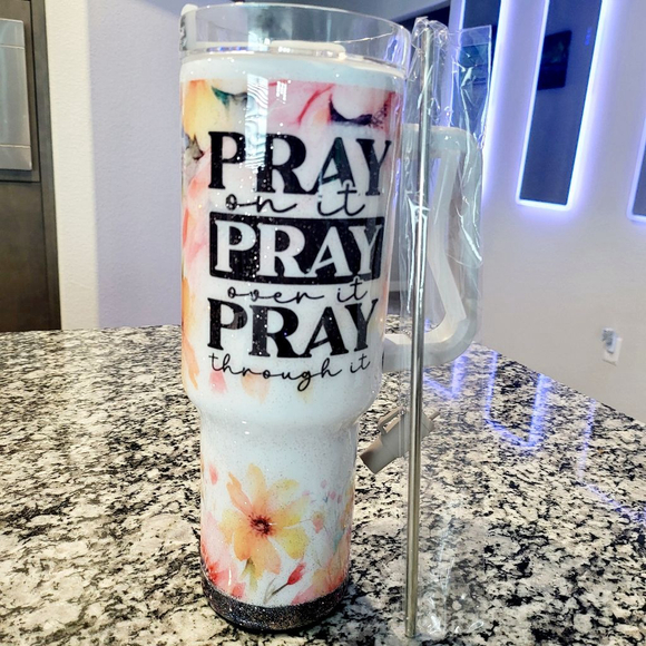 40oz "Pray" Bluetooth Tumbler - Picture 4 of 6